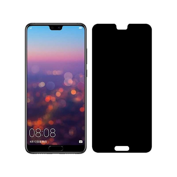 2-PACK P20 Lite Privacy hærdet glas 0,26 mm 2,5D 9H Transparent