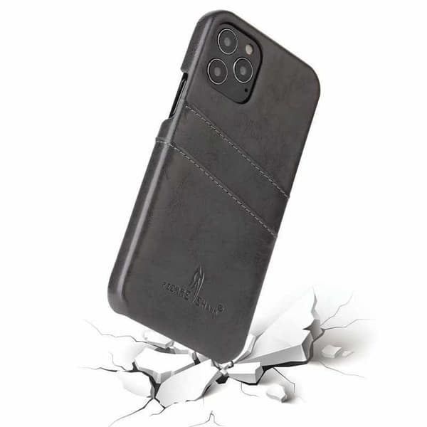 iPhone 12 Mini Skal Korthållare Retro Svart