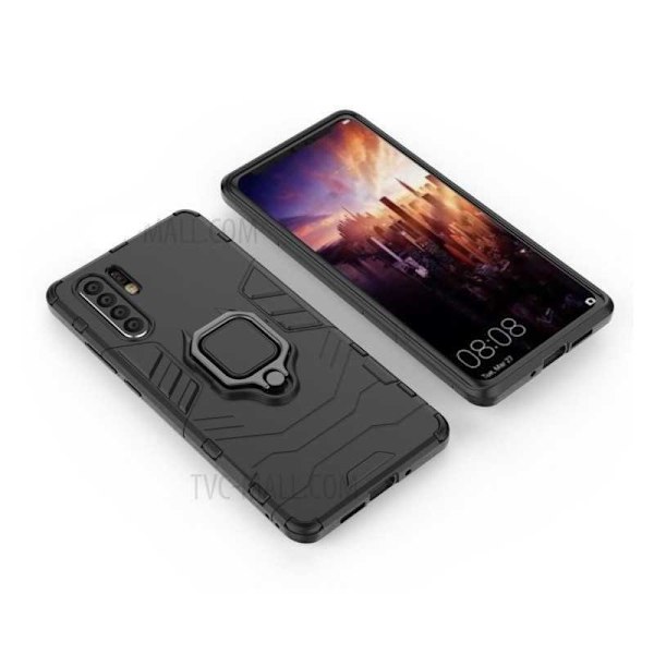 Huawei P30 Pro iskunkestävä suojus rengaspidikkeellä ThinArmor Black