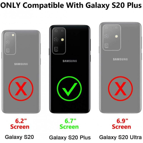Samsung Galaxy S20 Plus Stöttåligt Skal med Kortfack Svart
