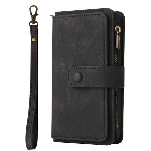 Xperia 5 III multifunktionelt pung etui Lynlås 13-rum Black