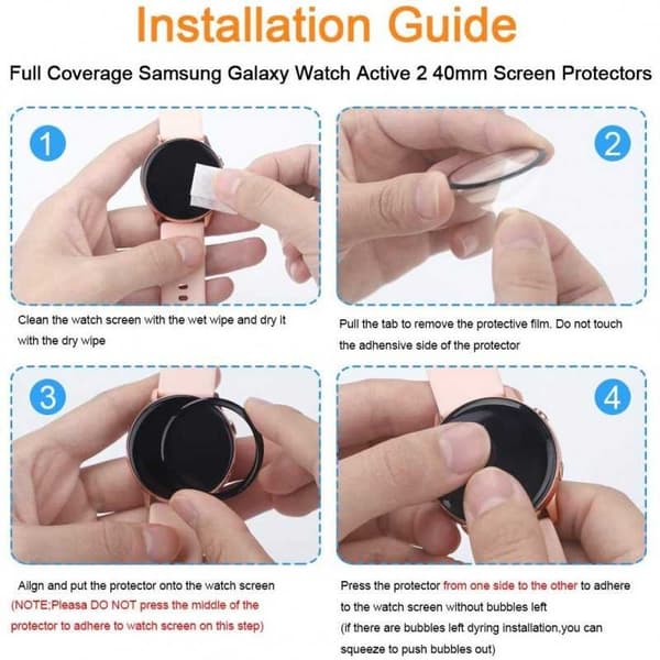 Samsung Galaxy Watch Active Härdat Glas 0.2mm 9H Transparent