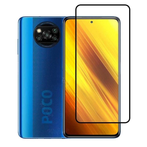 Xiaomi Poco X3 NFC hærdet glas 0,26 mm 2,5D 9H Fullframe Transparent