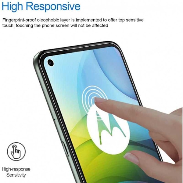 2-PACK Motorola Moto G9 Power hærdet glas 0,26 mm 9H Fullframe Transparent