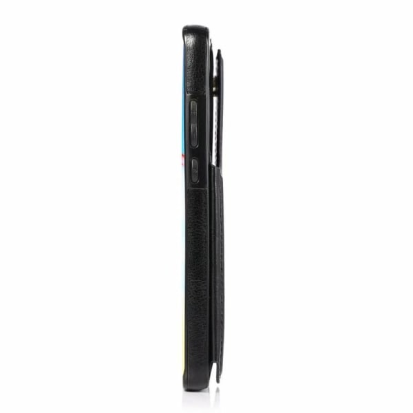Huawei P40 Pro Stöttåligt Skal Korthållare 4-FACK Flippr Svart