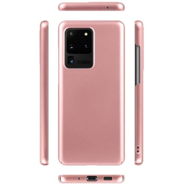 Samsung S20 Ultra -kumipinnoitettu kansi Basic V2 Pink gold