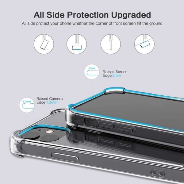 iPhone 13 Pro Max iskuja vaimentava silikonikotelo Shockr Transparent