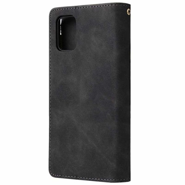 Samsung A33 5G multifunktionelt pung etui Lynlås 8-rum Black