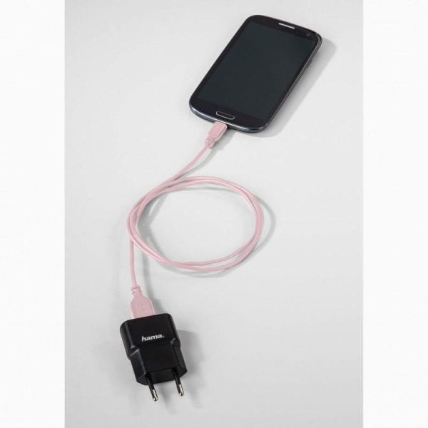 0,75m Ladekabel USB-C HAMA Flexislim Pink Pink