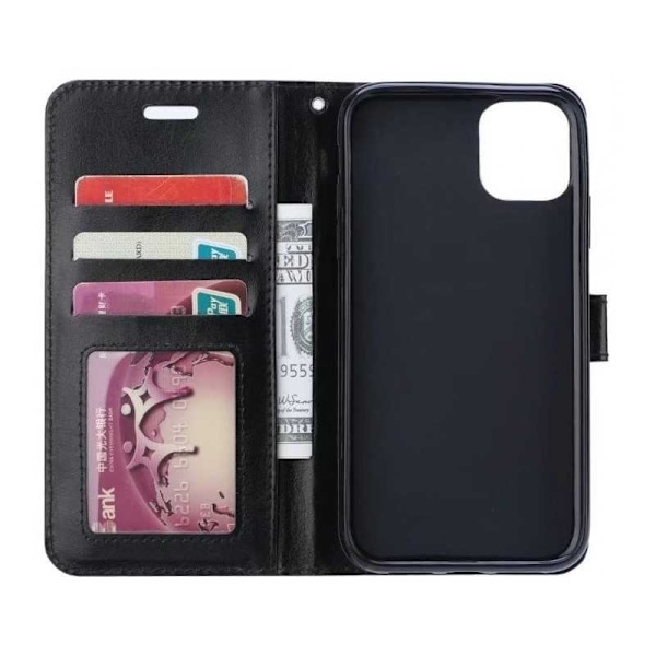 Motorola Edge 20 Lite Pung Etui PU Læder 4 RUMM Black