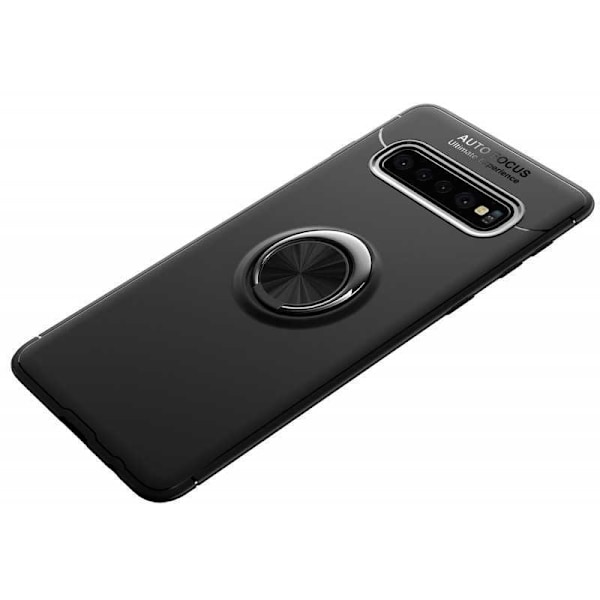 Samsung S10e Praktisk Stöttåligt Skal med Ringhållare V3 (SM-G970F) Svart
