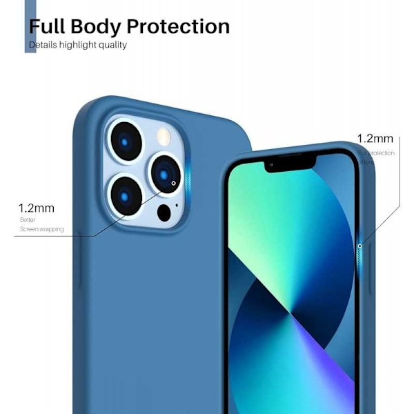Kuminen iskunkestävä kotelo iPhone 13 Pro - Sininen