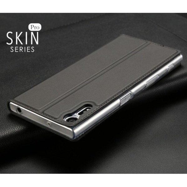 Xperia XZ & XZs Flip Case Skin Pro med kortrum Svart