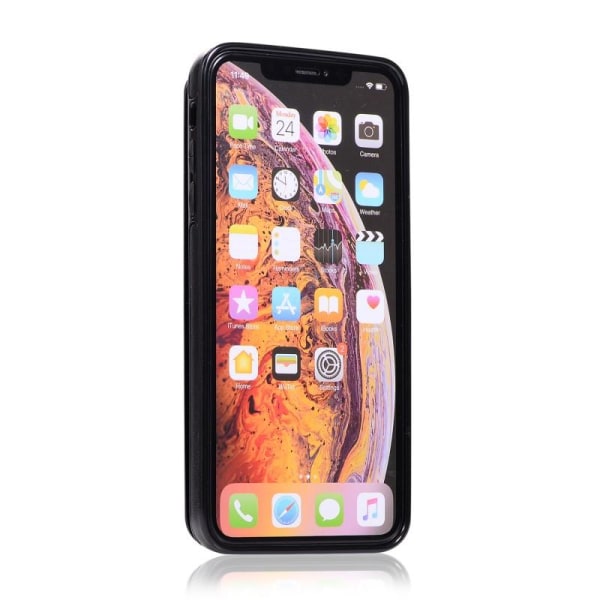 iPhone XS Max Shockproof Case Kortholder 3-POCKET Flippr V2 Black