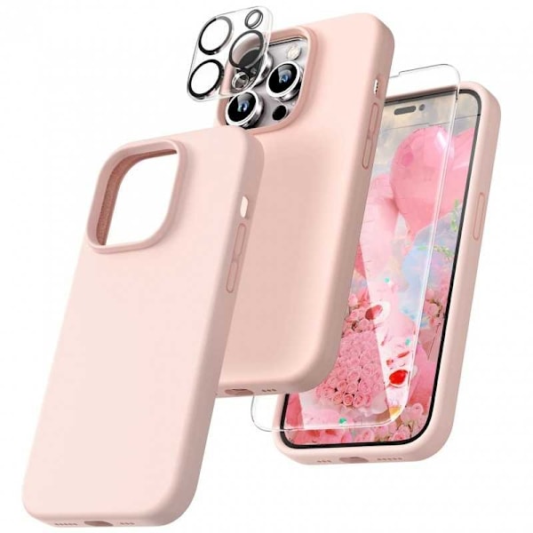 Kuminen tyylikäs suojakuori 3in1 iPhone 13 Pro - vaaleanpunainen