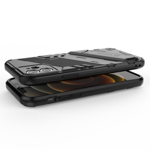iPhone 12 støtsikker veske med Kickstand ThinArmor V2 Mörkgrön