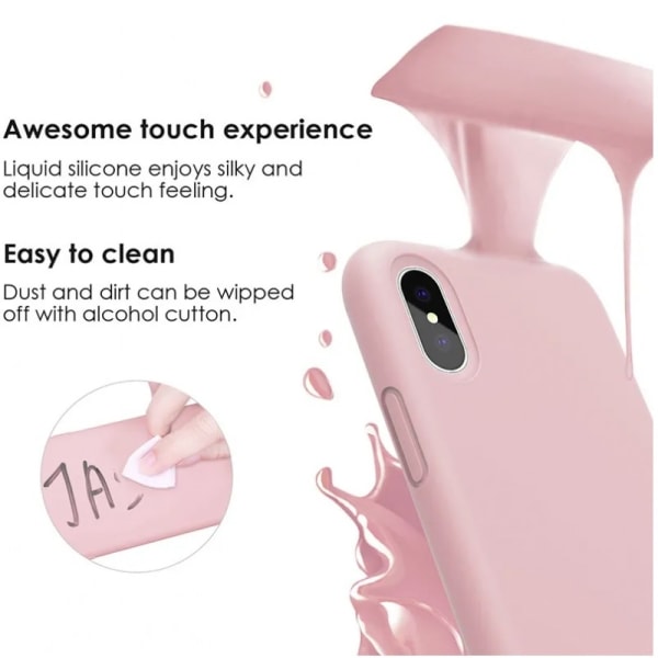 Gummibelagt stilig deksel 3in1 iPhone XS Max - Rosa