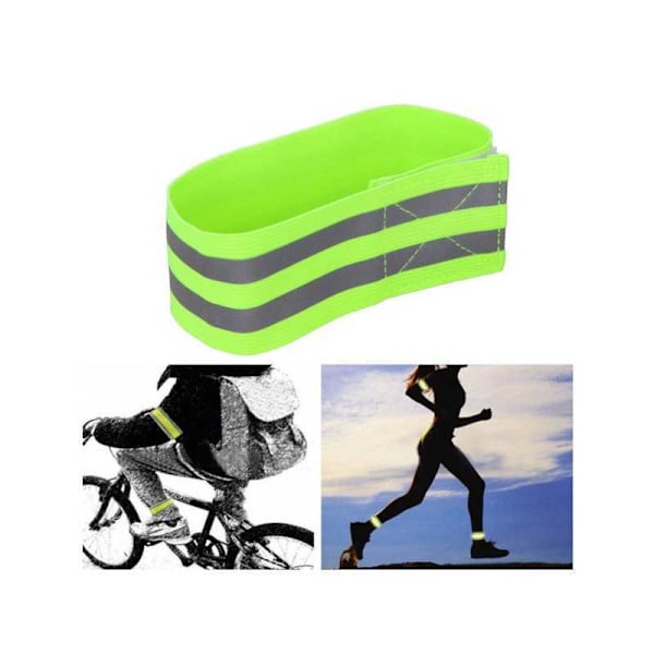 3-PACK Heijastavat rannekkeet Velcro Grön
