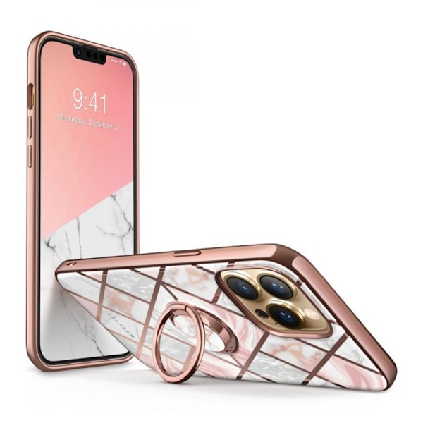 iPhone 13 pro supcase marmor lyserød Multicolor