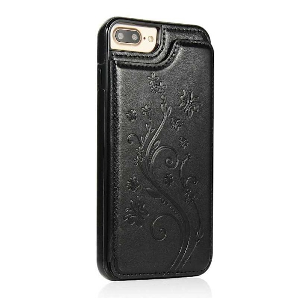 iPhone 7 Plus / 8 Plus Shockproof Case Kortholder 3-POCKET Flippr V2 Black