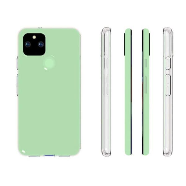 Google Pixel 5:n iskuja vaimentava pehmeä kansi Simple Transparent