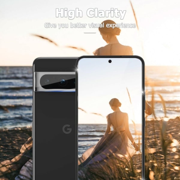 2-PAKKT Google Pixel 8 Pro Herdet glass 0,26mm 2,5D 9H