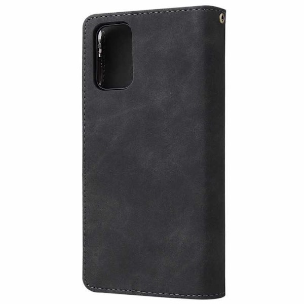 Samsung S20 Plus Multifunktionellt Plånboksfodral Zipper 8-Fack Svart