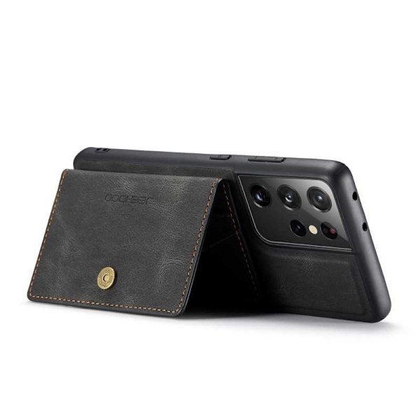 Samsung S21 Ultra Iskunkestävä Kotelo JeeHood Magneettikorttitelineellä Black
