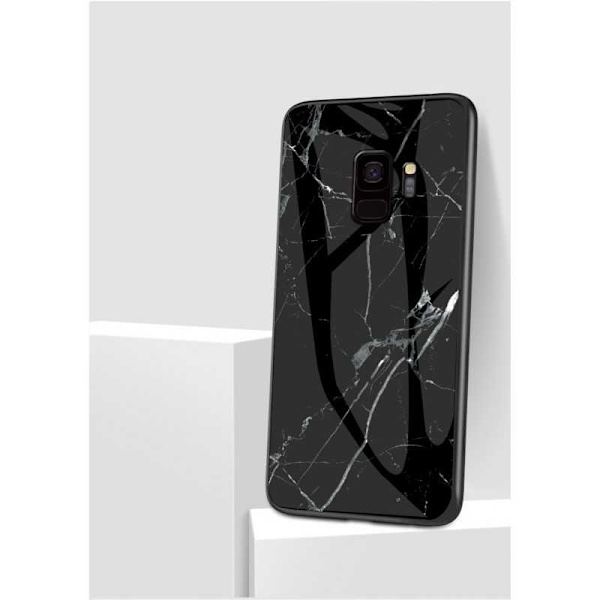 Samsung S9 Marble Shell 9H hærdet glas bagside glas bagside V2 Green Emerald Green