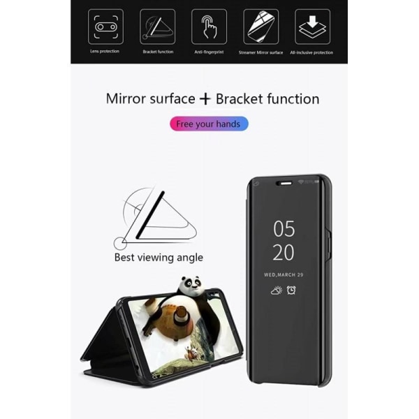 Samsung S23 Plus Smart Flip Case Clear View Standing V2 Rocket Black