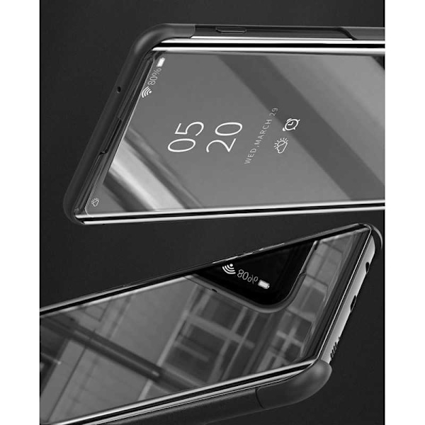 Redmi Note 7 Smart Flip Case Clear View Standing V2 Rocket Black