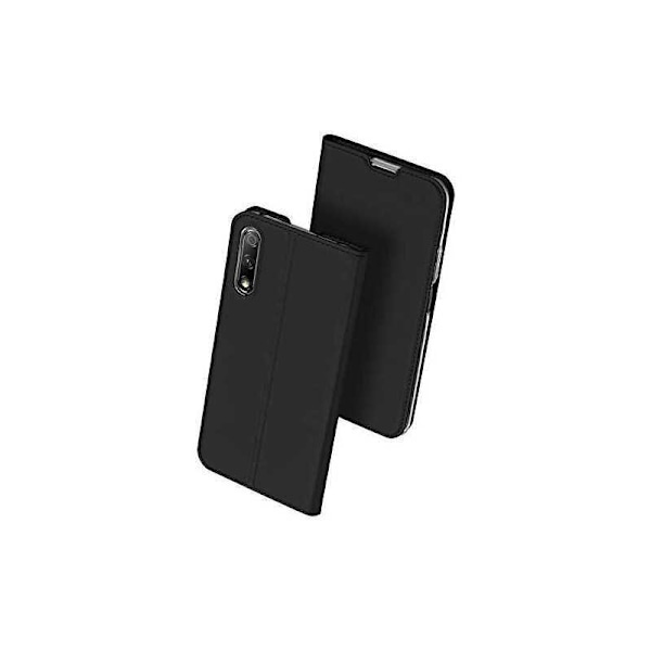 Huawei P Smart Pro Flip Case Smooth -korttipaikka Black