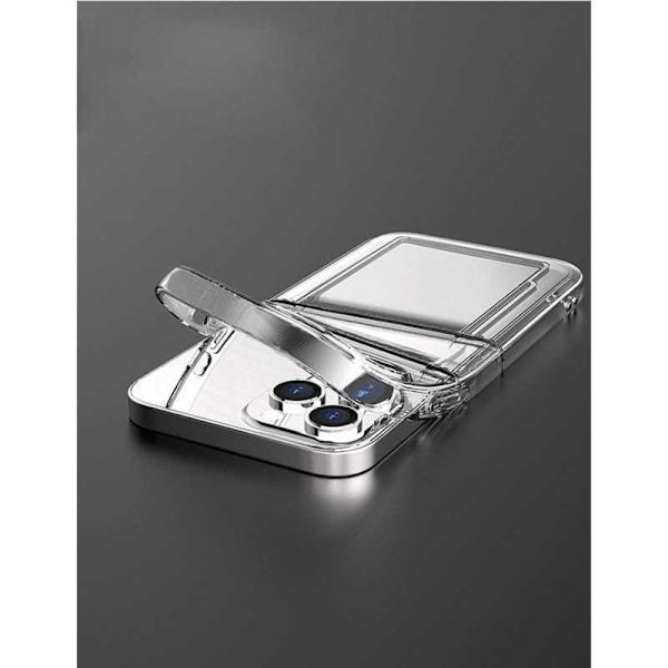 iPhone 14 Plus Stöttåligt Skal med Kortfack V2 Transparent