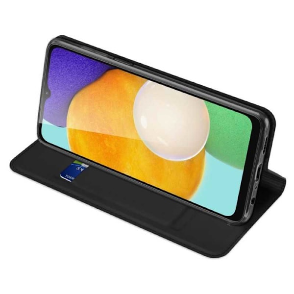 Samsung A13 5G / A04s Flip Case Smooth -korttipaikka Black