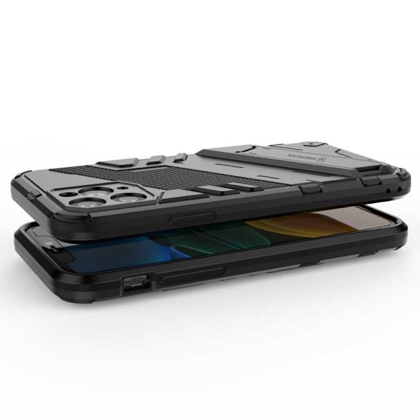 iPhone 11 Pron iskunkestävä kotelo jalustalla ThinArmor V2 Svart