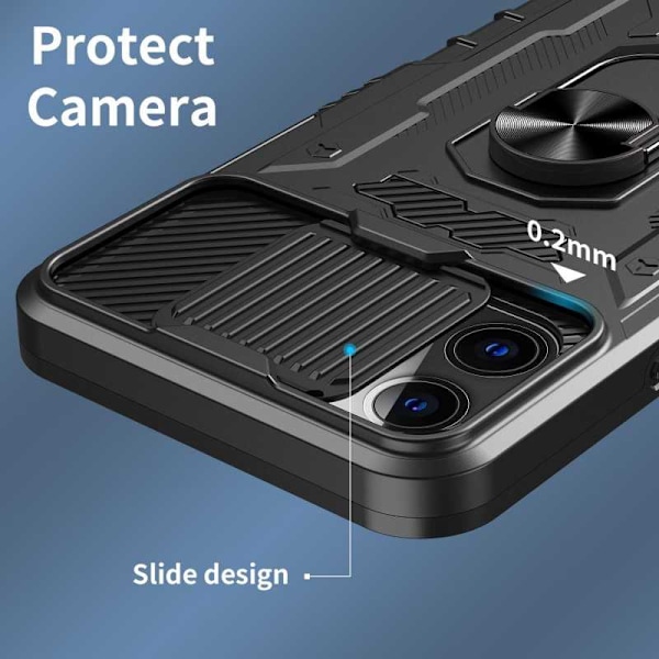 iPhone 13 Pro Heltäckande Premium 3D Skal ThreeSixty CamShield Svart