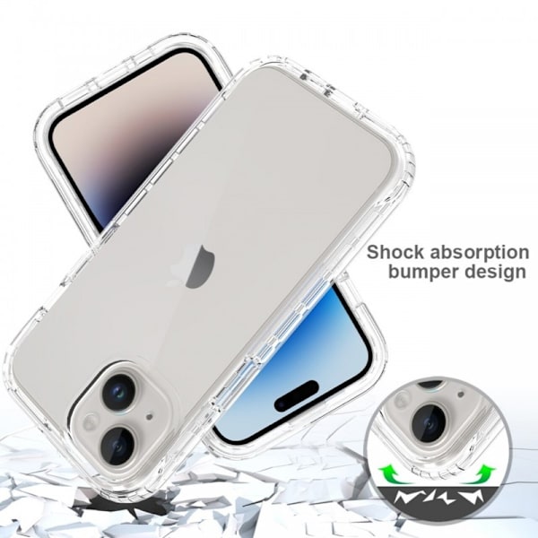 iPhone 15 Plus Heltäckande Premium 3D Skal 3in1 ThreeSixty Clear