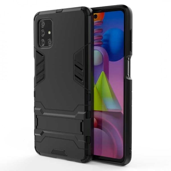 Samsung A72 5G iskunkestävä kotelo jalustalla ThinArmor Black