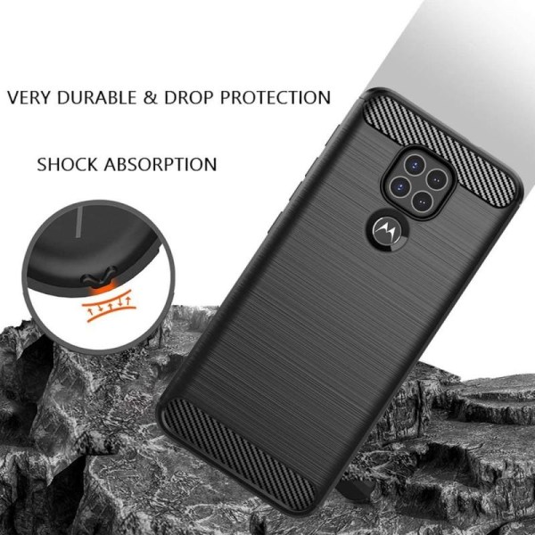 Motorola Moto E7 Plus Shockproof Shell SlimCarbon Black