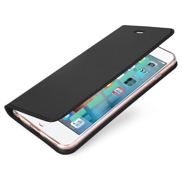 iPhone 6/6S Flip Case Skin Pro korttilokerolla Svart