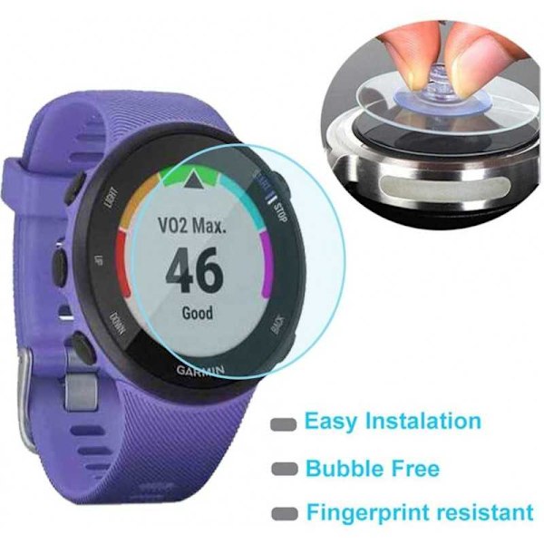 2-PACK Garmin Forerunner 45 & 45s Härdat Glas 0.2mm 9H 2.5D Transparent