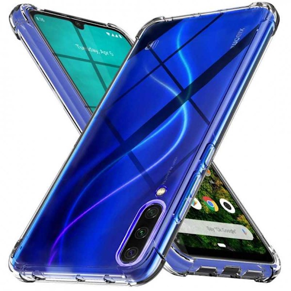 Xiaomi Mi A3 Iskunvaimennus Silikoni Shell Shockr Transparent