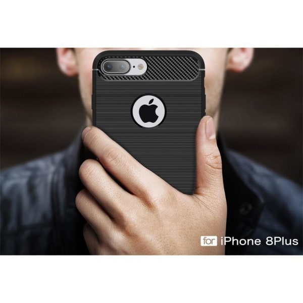 iPhone 8 Plus stødsikker stødabsorberende skal SlimCarbon Black