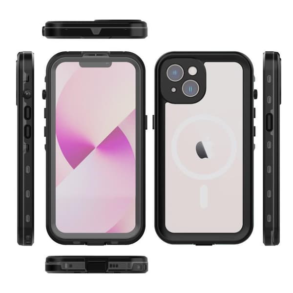iPhone 14 Täysi peittävä vedenpitävä Premium Shell - 2m Transparent