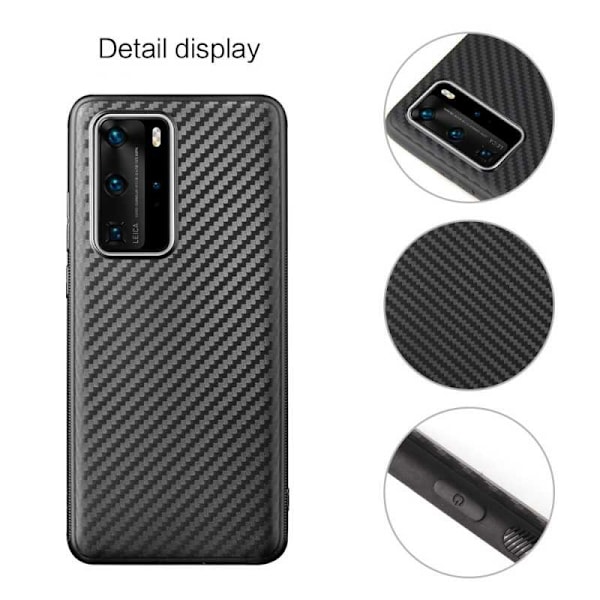Huawei P40 Pro Stöttåligt Skal FullCarbon V2 Svart