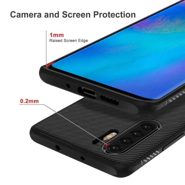 Huawei P30 Pro Iskunkestävä FullCarbon V3 Black