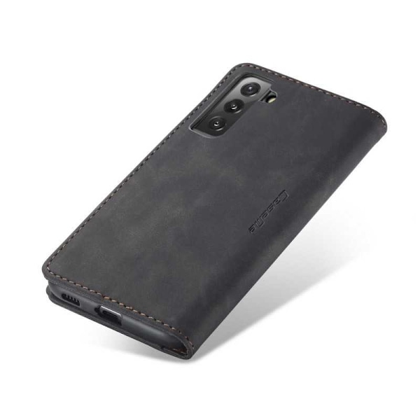 Samsung S21 Exklusivt Elegant Flipfodral CaseMe 3-FACK Svart