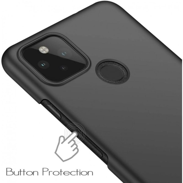 Google Pixel 4a 5G Ultraohut kumipäällysteinen mattamusta Cover Basic V2 Black