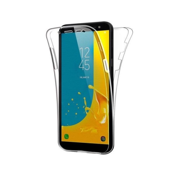 360° fuld dækning og stødabsorberende cover Samsung J6 2018 Transparent