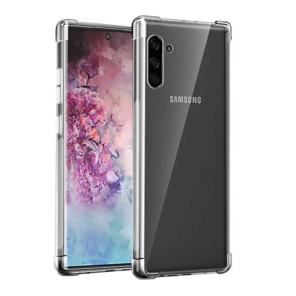 Samsung Note 10 Stöttåligt Skal med Förstärkta Hörn Transparent